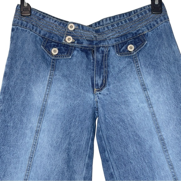 Y2K Vintage 90s "No Fuze" denim Capri 90s low waist Grunge Hippy Sz 7/8 - Picture 3 of 8